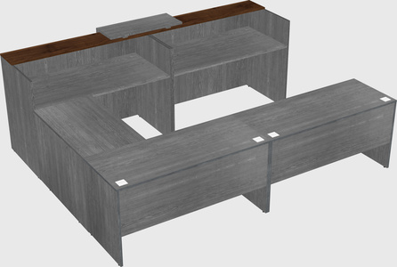 Shared one sided u-shaped reception desk