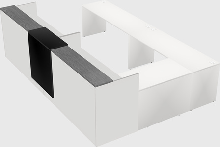 Shared one sided u-shaped reception desk