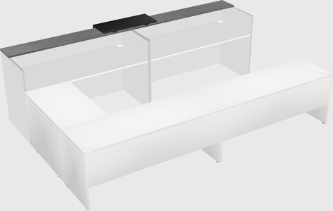 Shared one sided u-shaped reception desk