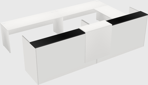 Shared one sided u-shaped reception desk