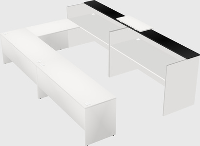 Shared one sided u-shaped reception desk