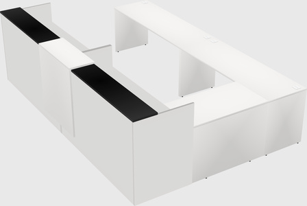 Shared one sided u-shaped reception desk