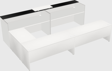 Shared one sided u-shaped reception desk