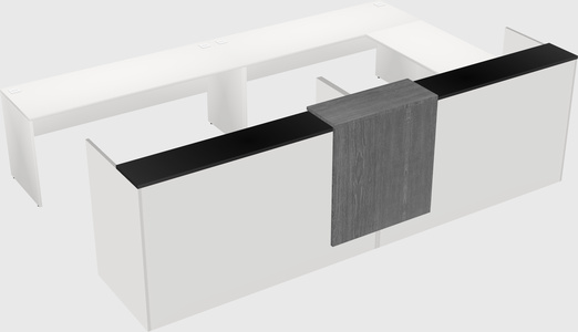 Shared one sided u-shaped reception desk