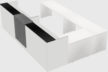 Shared one sided u-shaped reception desk