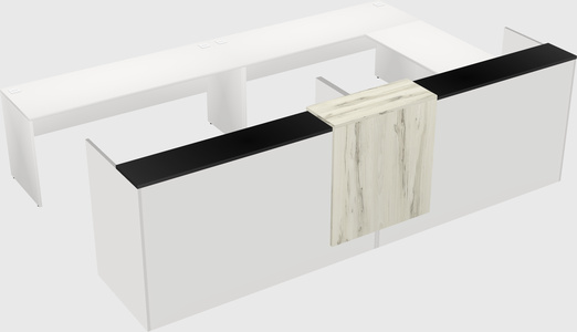 Shared one sided u-shaped reception desk