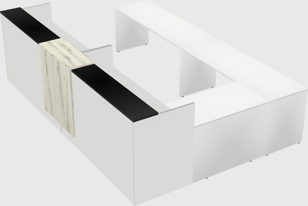 Shared one sided u-shaped reception desk