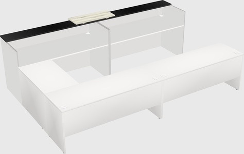 Shared one sided u-shaped reception desk