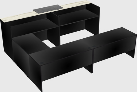 Shared one sided u-shaped reception desk