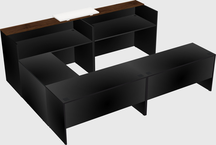 Shared one sided u-shaped reception desk