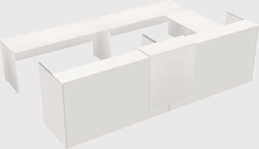 Shared one sided u-shaped reception desk