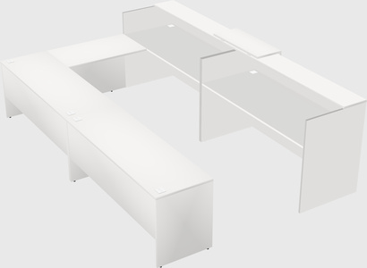 Shared one sided u-shaped reception desk