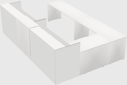 Shared one sided u-shaped reception desk