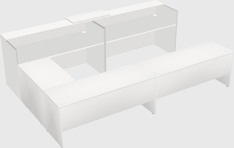 Shared one sided u-shaped reception desk