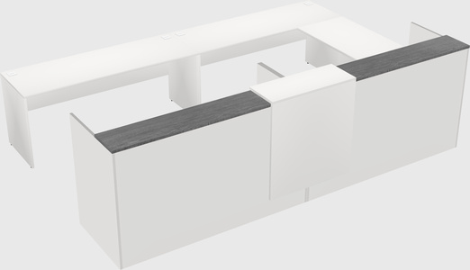 Shared one sided u-shaped reception desk
