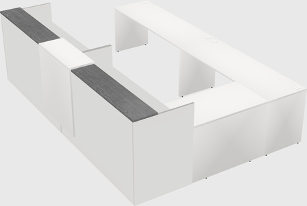Shared one sided u-shaped reception desk