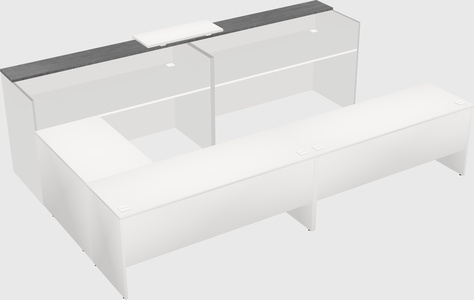 Shared one sided u-shaped reception desk