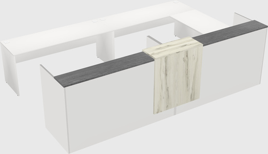 Shared one sided u-shaped reception desk