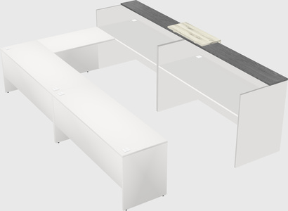 Shared one sided u-shaped reception desk
