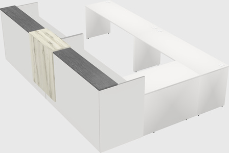 Shared one sided u-shaped reception desk