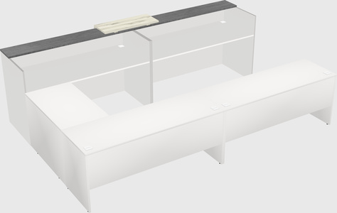 Shared one sided u-shaped reception desk