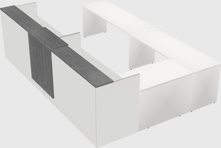 Shared one sided u-shaped reception desk