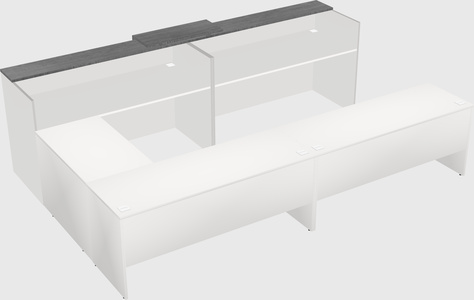 Shared one sided u-shaped reception desk