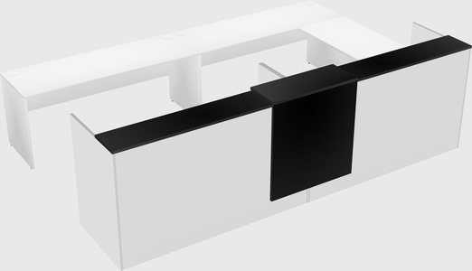 Shared one sided u-shaped reception desk