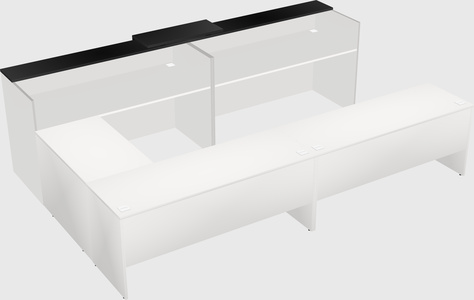Shared one sided u-shaped reception desk