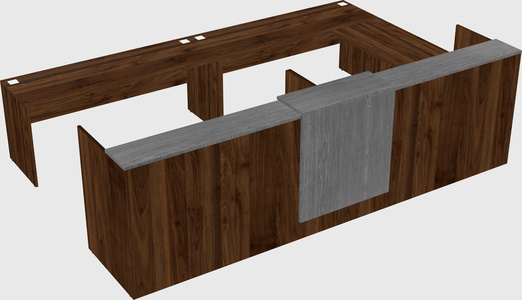 Shared one sided u-shaped reception desk