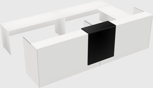 Shared one sided u-shaped reception desk