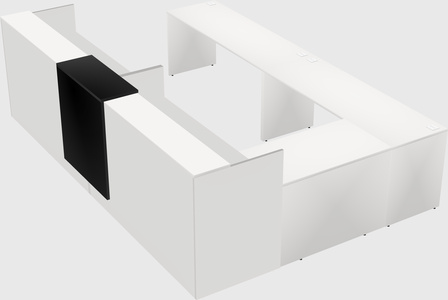 Shared one sided u-shaped reception desk