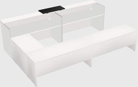 Shared one sided u-shaped reception desk