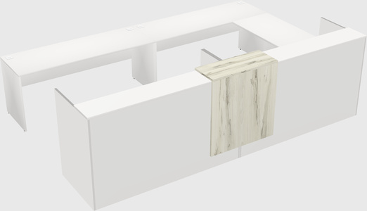 Shared one sided u-shaped reception desk