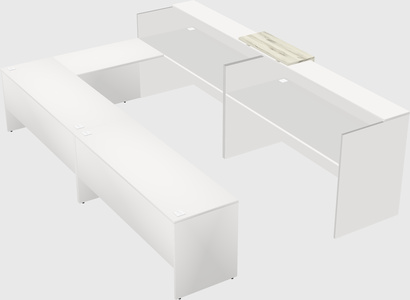 Shared one sided u-shaped reception desk