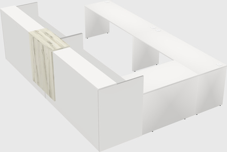 Shared one sided u-shaped reception desk