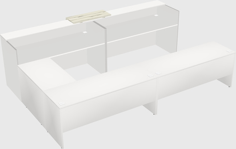Shared one sided u-shaped reception desk