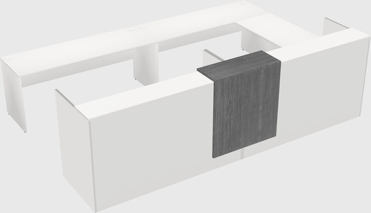 Shared one sided u-shaped reception desk
