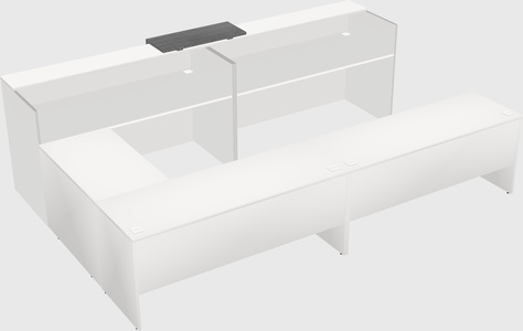 Shared one sided u-shaped reception desk