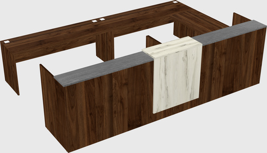 Shared one sided u-shaped reception desk