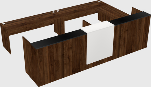 Shared one sided u-shaped reception desk