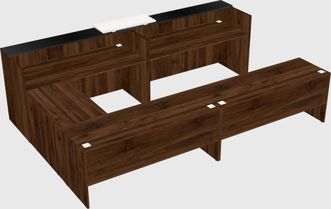 Shared one sided u-shaped reception desk