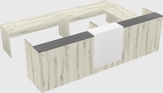 Shared one sided u-shaped reception desk