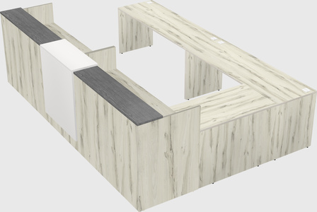 Shared one sided u-shaped reception desk