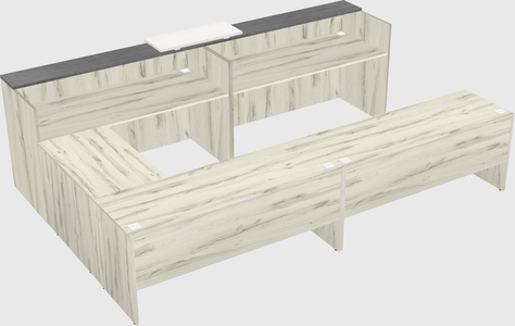 Shared one sided u-shaped reception desk
