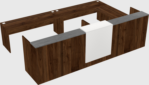 Shared one sided u-shaped reception desk