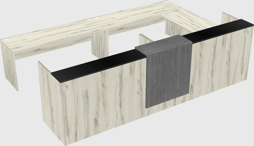 Shared one sided u-shaped reception desk