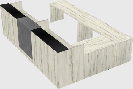 Shared one sided u-shaped reception desk