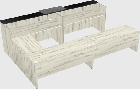Shared one sided u-shaped reception desk