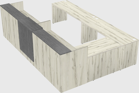 Shared one sided u-shaped reception desk